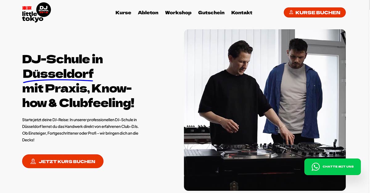 Little Tokyo DJ School Studio in Düsseldorf mit DJ-Equipment
